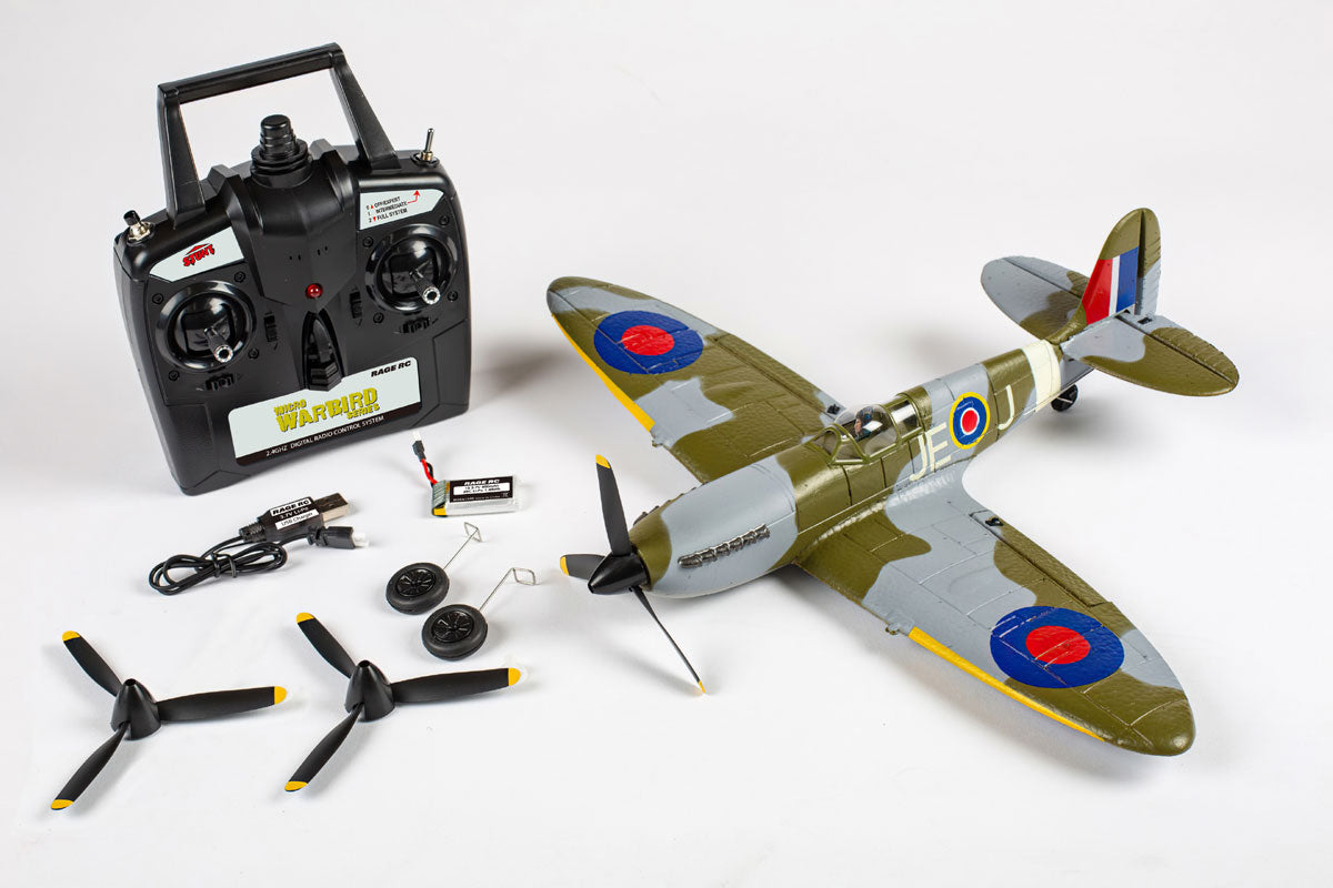 Rage R/C Supermarine Spitfire Micro RTF Airplane w/PASS A1303V2