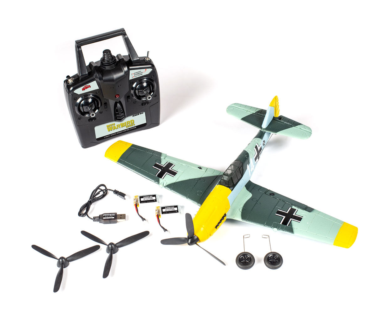 Rage R/C Messerschmitt Bf 109 Micro RTF Airplane with PASS A1304V2