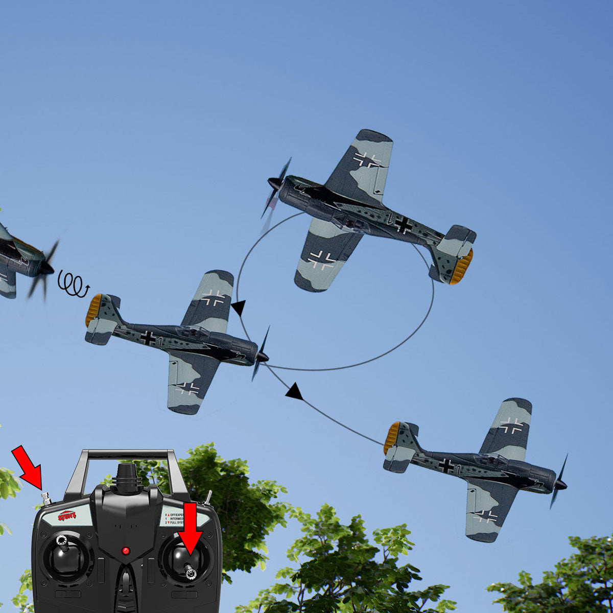 Rage R/C Focke-Wulf Fw 190 Micro RTF Airplane with PASS System A1308