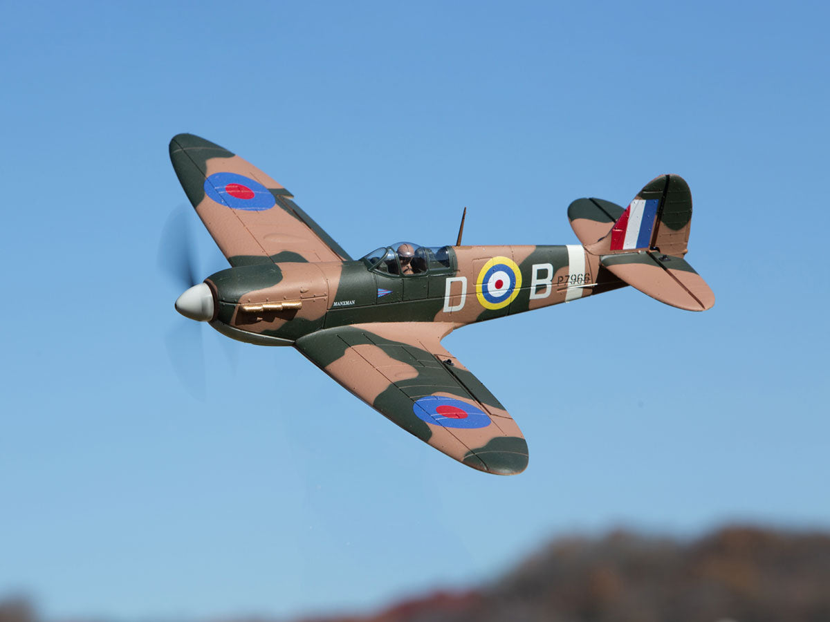 Rage R/C RAF Spitfire BL 500mm Brushless RTF Warbird RC Airplane with PASS Stability