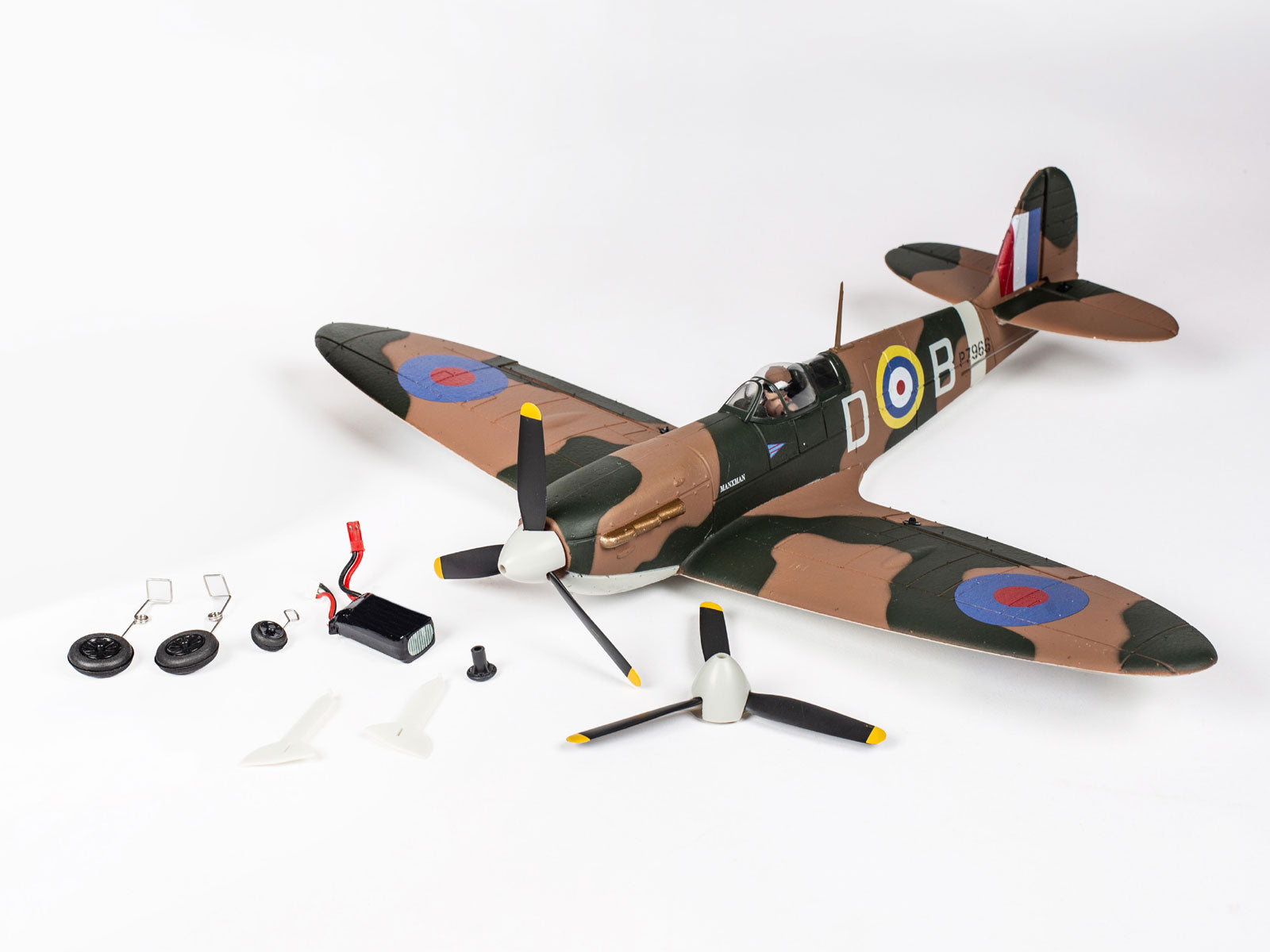 Rage R/C RAF Spitfire BL 500mm Brushless RFRT Warbird RC Airplane with PASS Stability