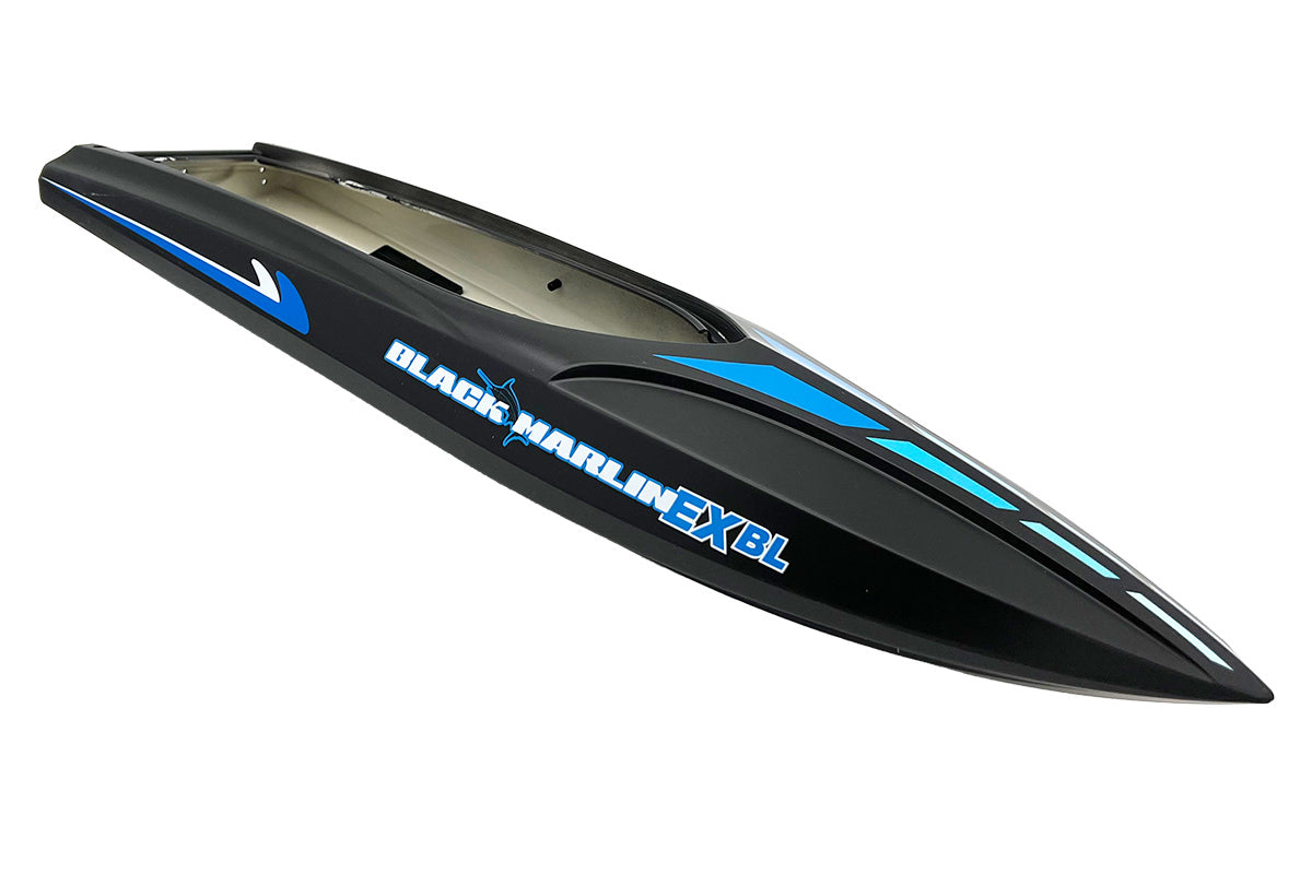 Rage RC Painted and Decaled Hull Black Marlin EX Brushless