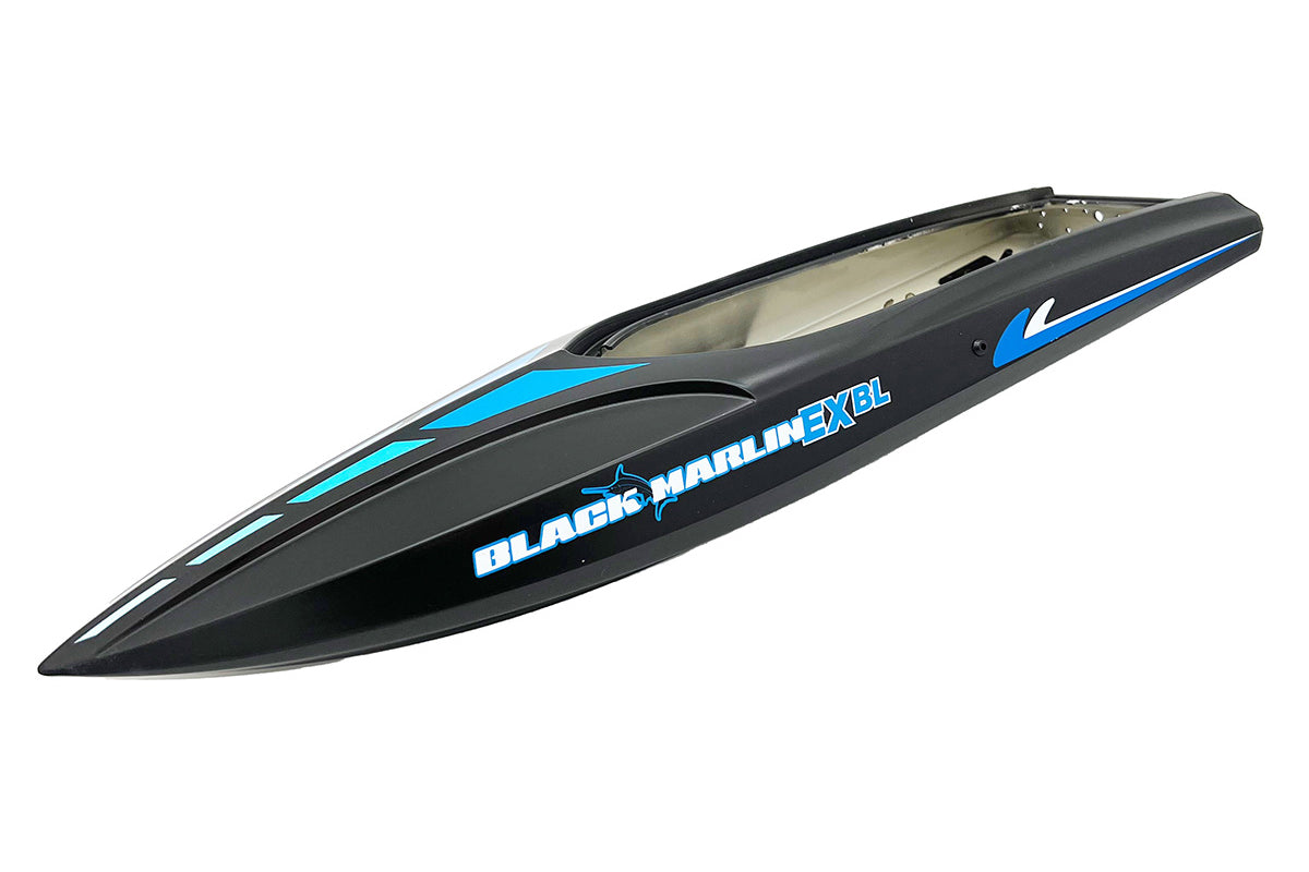 Rage RC Painted and Decaled Hull Black Marlin EX Brushless