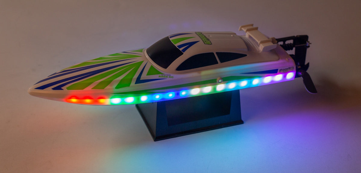 Rage R/C LightWave 400BL Brushless RTR Electric RC Boat with LED Light Strips & Battery