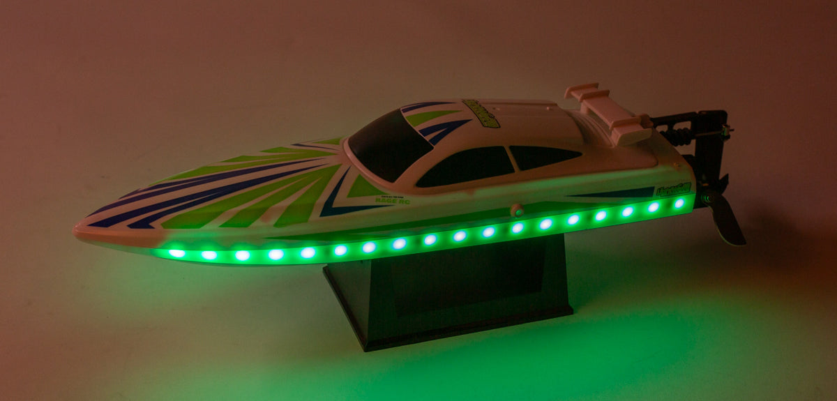 Rage R/C LightWave 400BL Brushless RTR Electric RC Boat with LED Light Strips & Battery