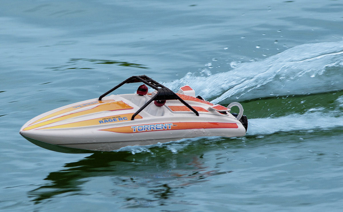Rage R/C Torrent 450BL RTR Jet Boat, Red B1500