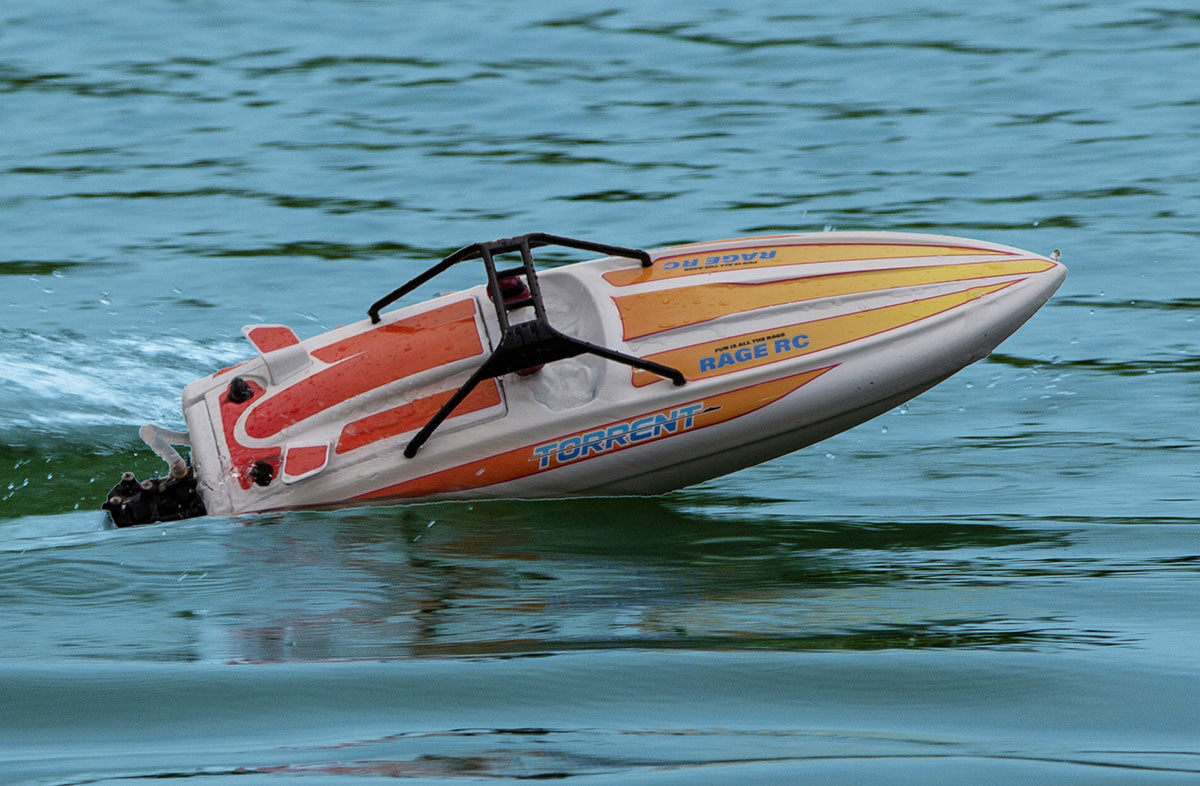 Rage R/C Torrent 450BL RTR Jet Boat, Red B1500