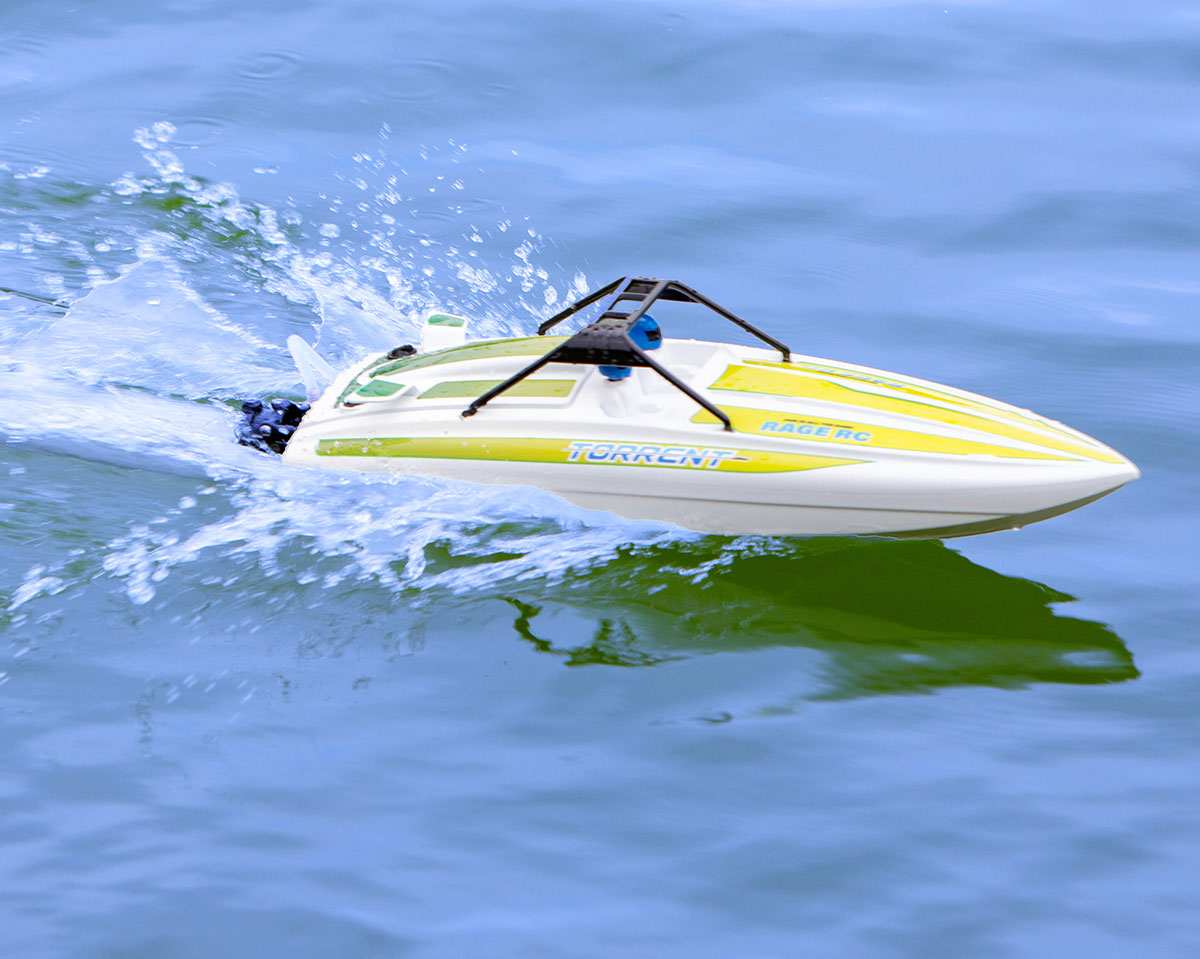 Rage R/C Torrent 450BL Brushless RTR Self-Righting Electric Jet Boat – Green