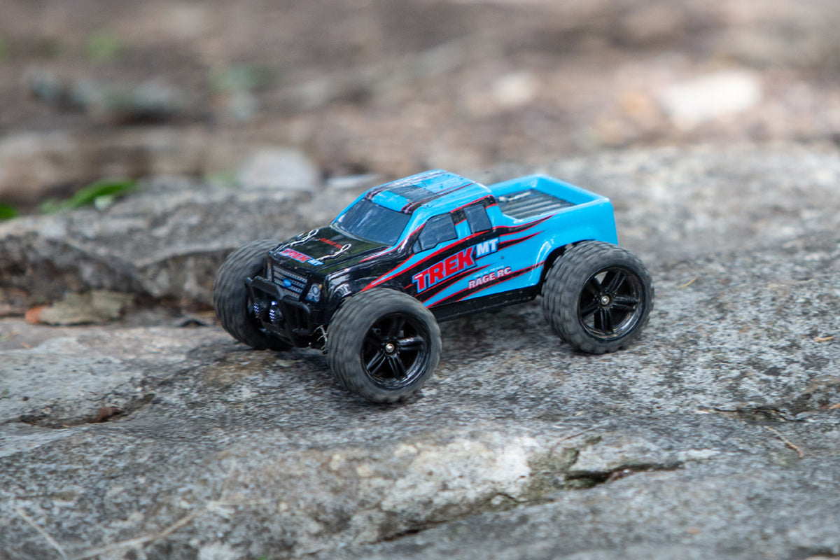 Rage R/C Mini Trek MT 1/24 RTR Monster Truck - Black/Blue C2501