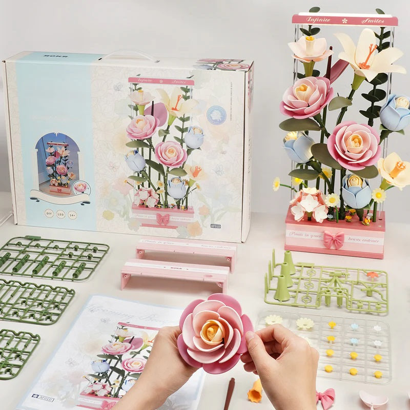 Robotime Blooming Bouquet Box DIY 3D Puzzle AF01D
