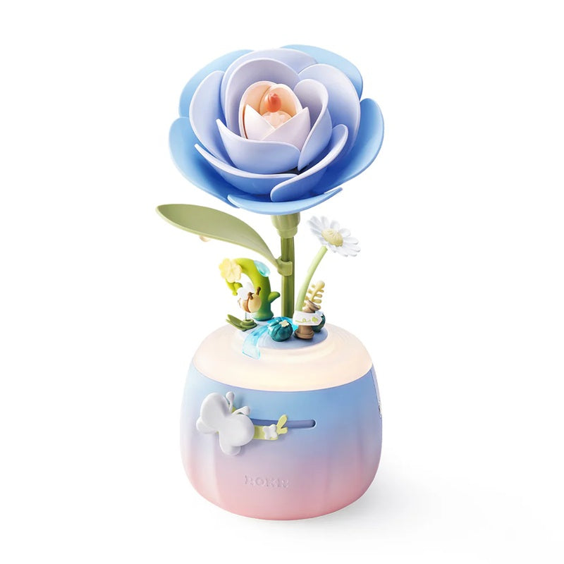 Rolife Floral Art Starry Camellia LED Lamp - Wooden Flower Night Light