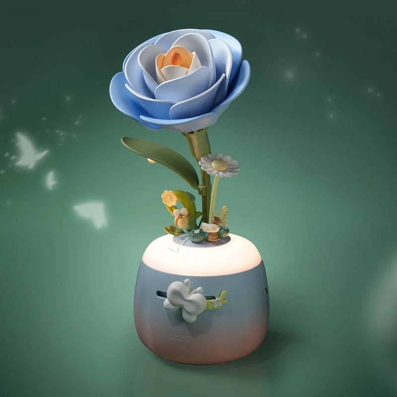 Rolife Floral Art Starry Camellia LED Lamp - Wooden Flower Night Light