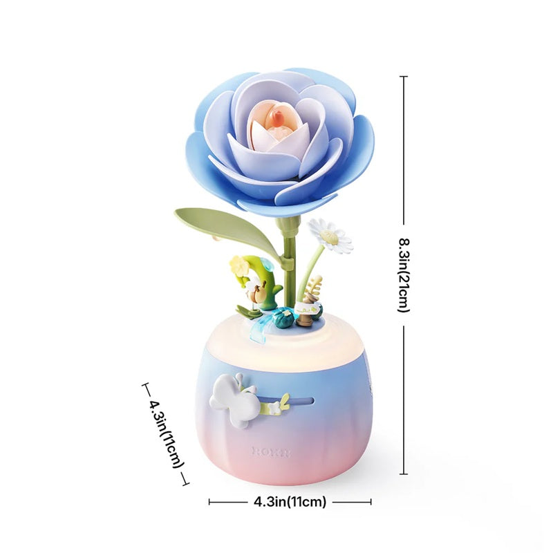 Rolife Floral Art Starry Camellia LED Lamp - Wooden Flower Night Light