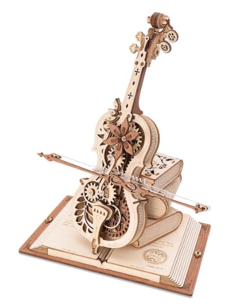 Robotime ROKR Magic Cello Mechanical Music Box 3D Wooden Puzzle