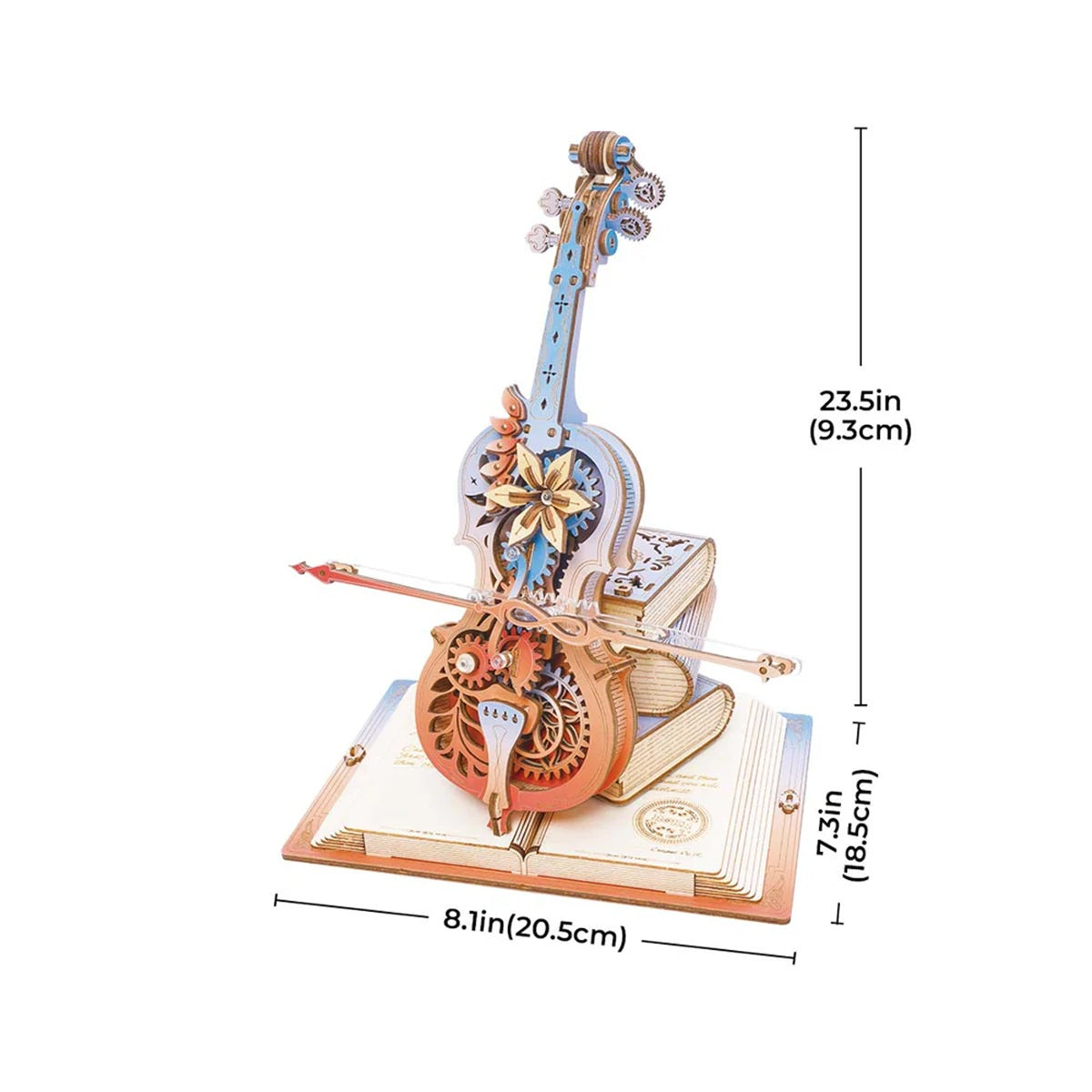 ROKR Symphony of Gorgeous Dreams Magic Cello 3D Wooden Puzzle - Mechanical Music Box
