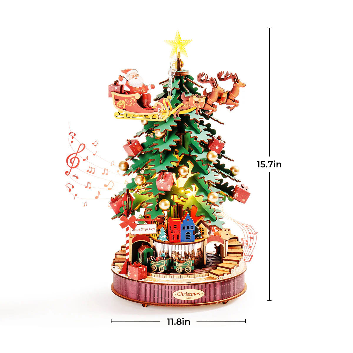 Rolife Christmas Melody Tree DIY Music Boxes