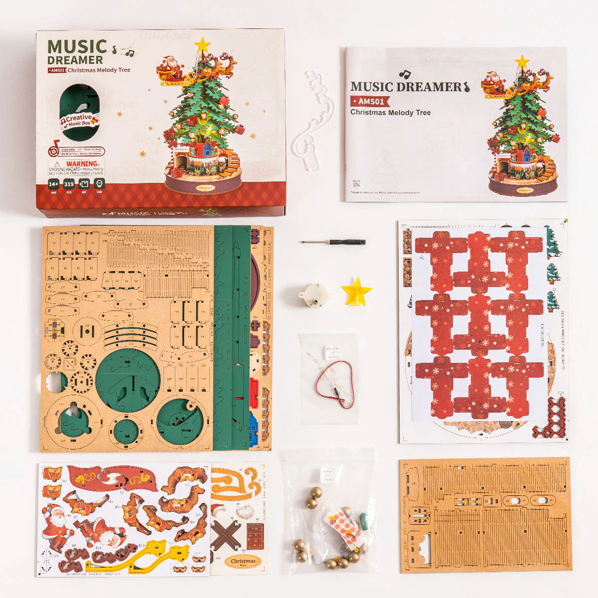 Rolife Christmas Melody Tree DIY Music Boxes