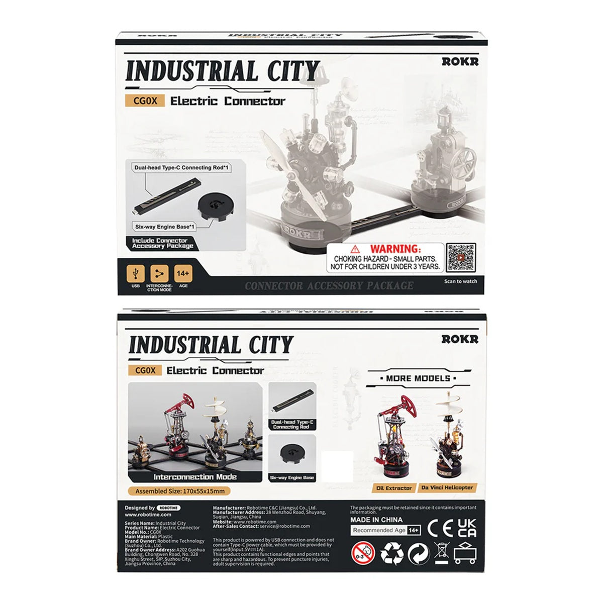 ROKR Industrial City Electric Connector Mechanical 3D Puzzle - Modular Power Model
