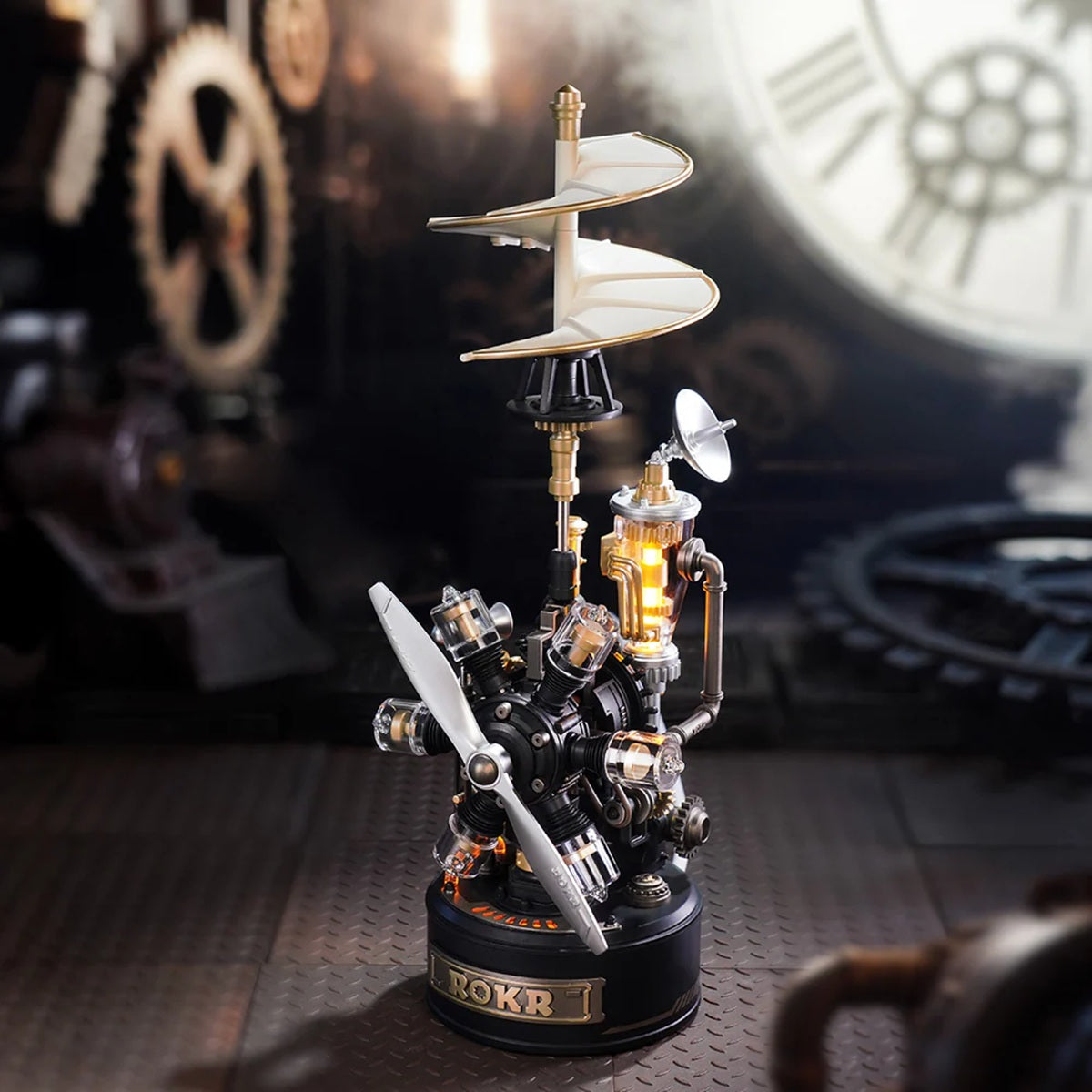 ROKR Leonardo da Vinci Helicopter Mechanical 3D Puzzle - Historical Flying Machine