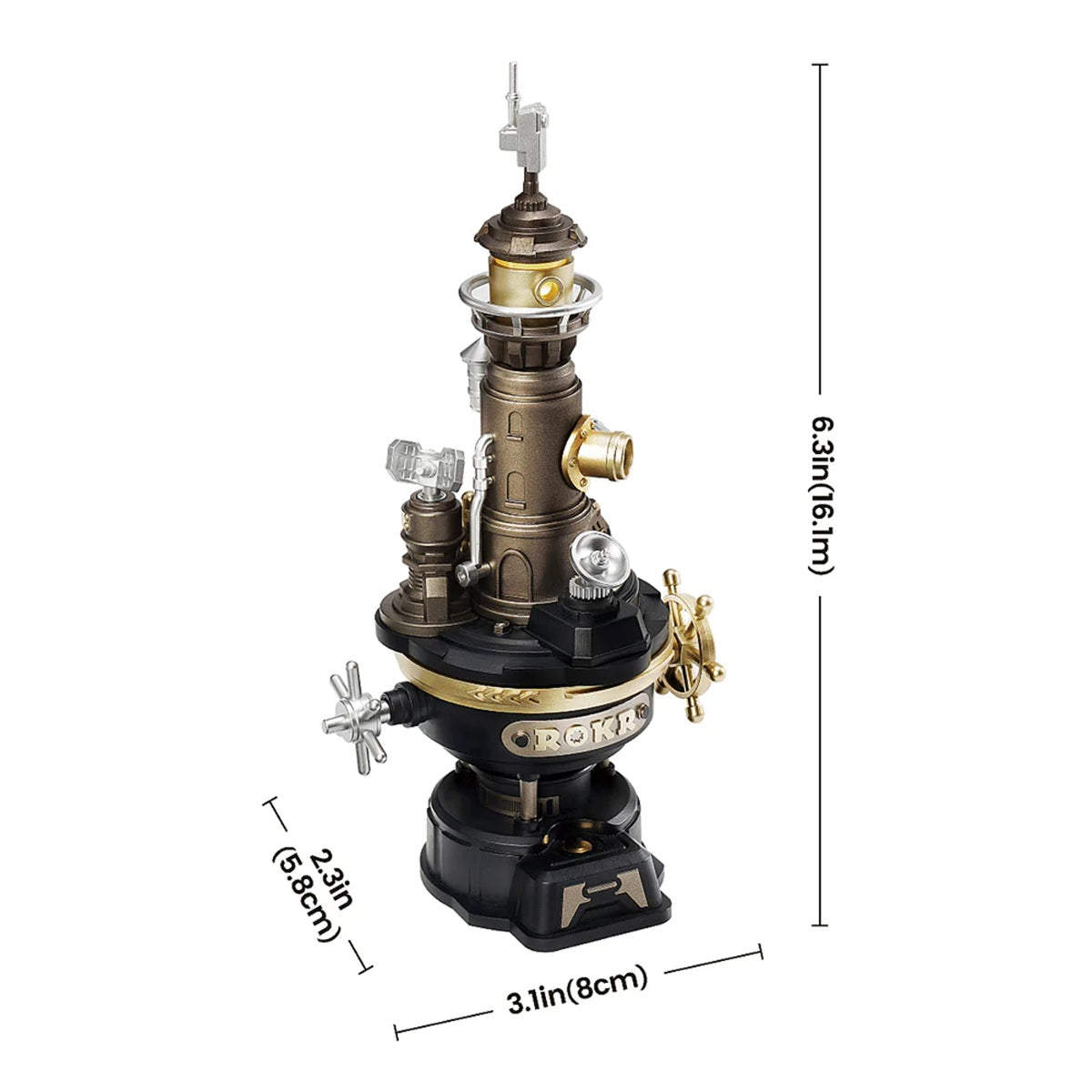 ROKR Navi Lighthouse Mechanical 3D Puzzle - Functional Maritime Display Model