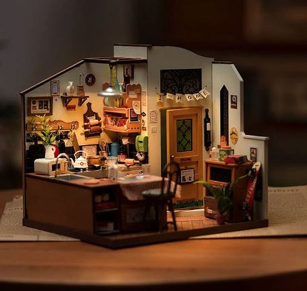 Robotime Rolife Cozy Kitchen DIY Miniature House Kit