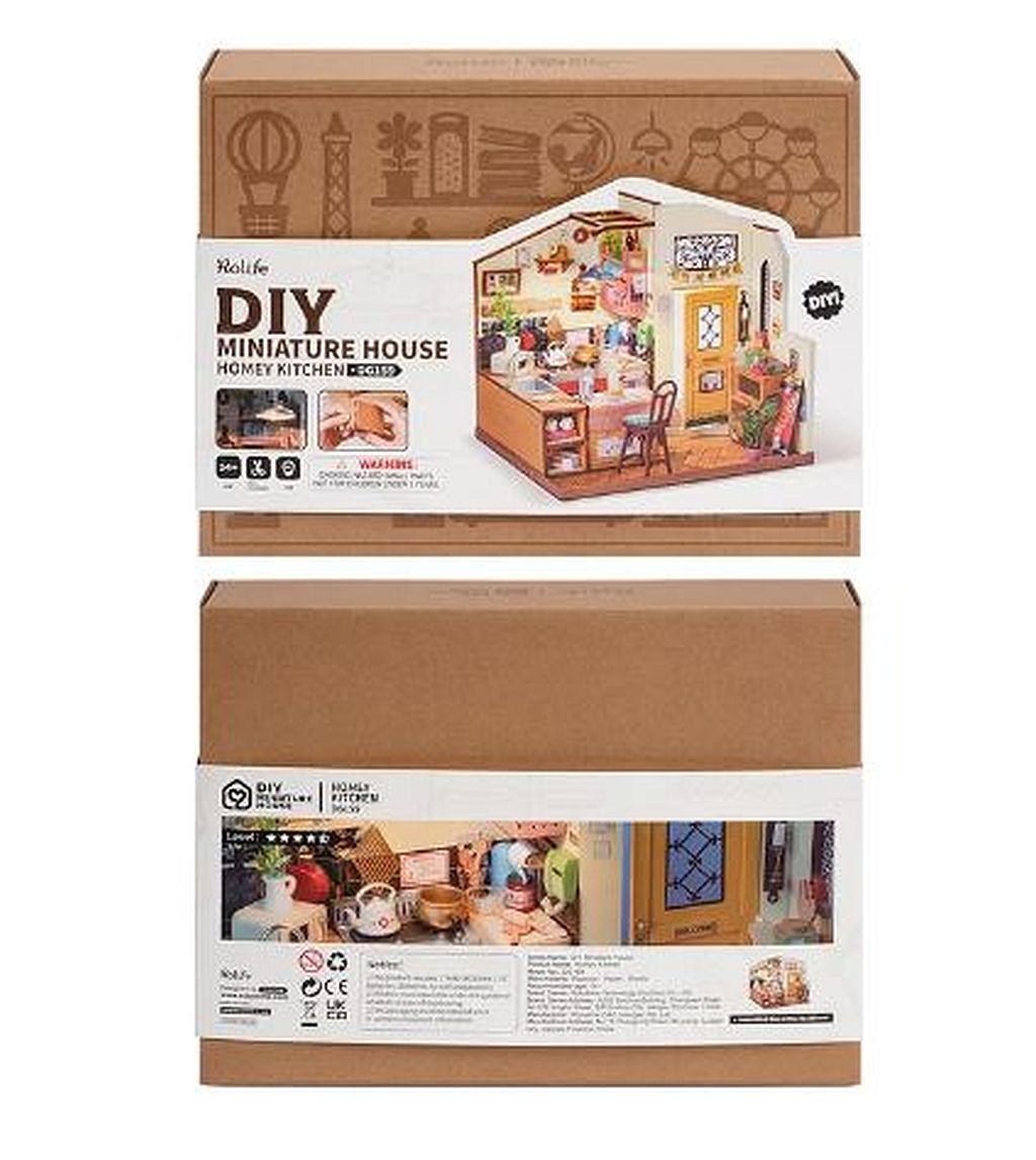 Robotime Rolife Cozy Kitchen DIY Miniature House Kit