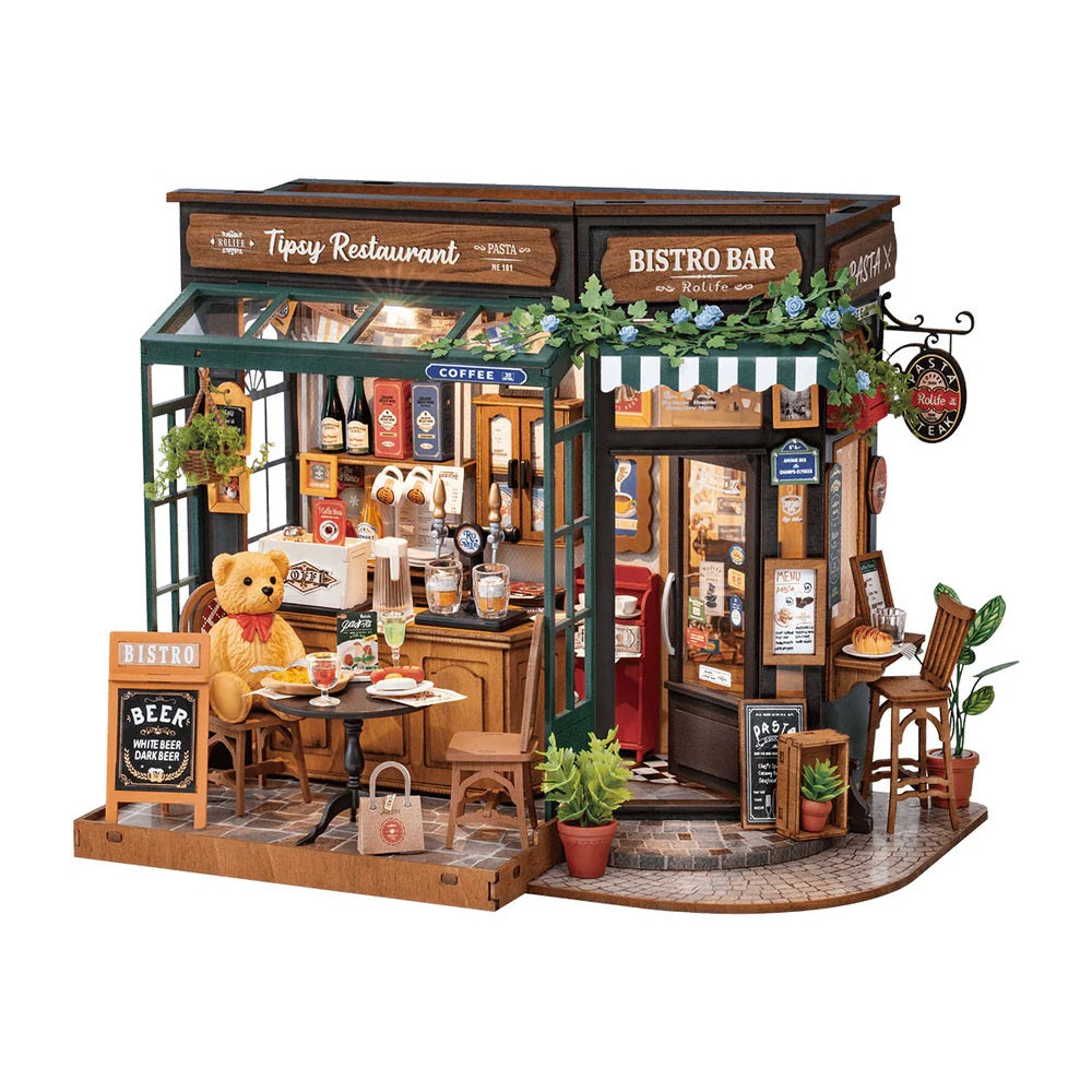 Robotime Tipsy Restaurant DIY Miniature House DG167