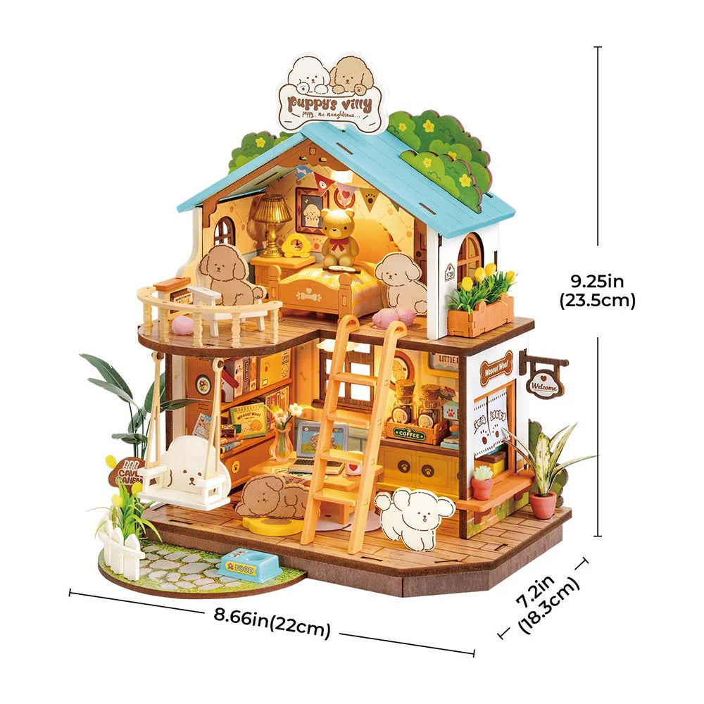 Robotime Puppy's Cozy Villa DIY Miniature House DG169