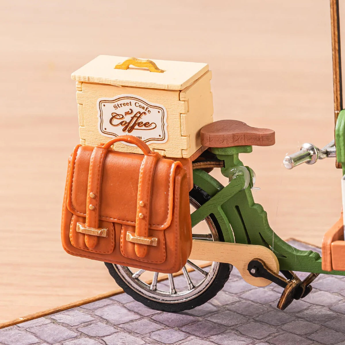 Rolife Aromatic Coffee Cart DIY Miniature House Kit - Barista Scene Model