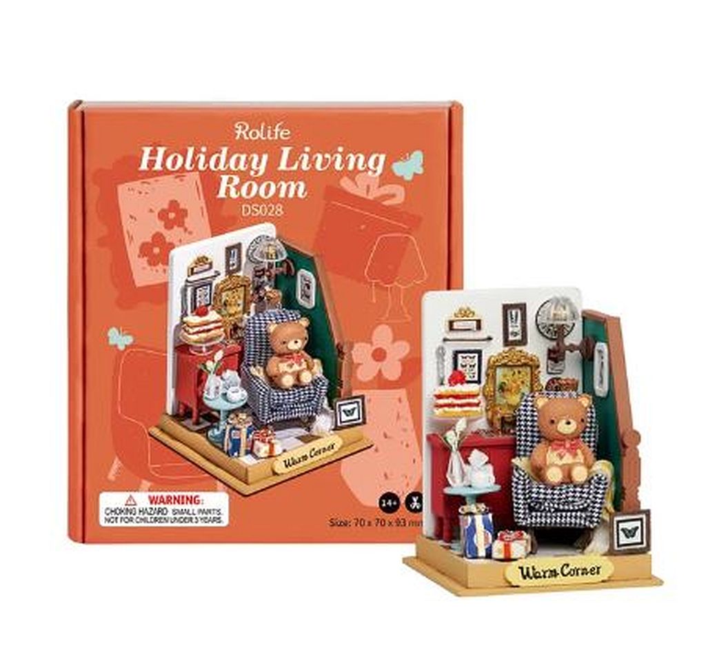 Robotime Rolife Holiday Living Room DIY Miniature House