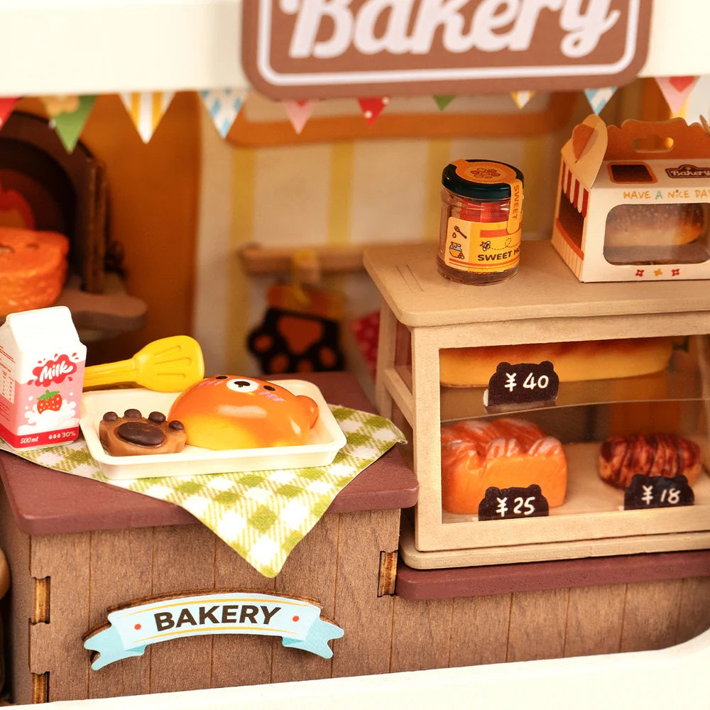 Robotime Teddy's Breadbox Shop DIY Miniature House Kit