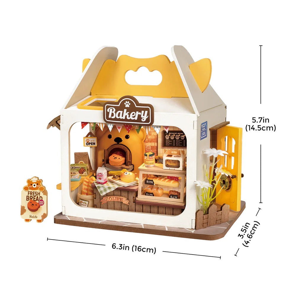 Robotime Teddy's Breadbox Shop DIY Miniature House Kit
