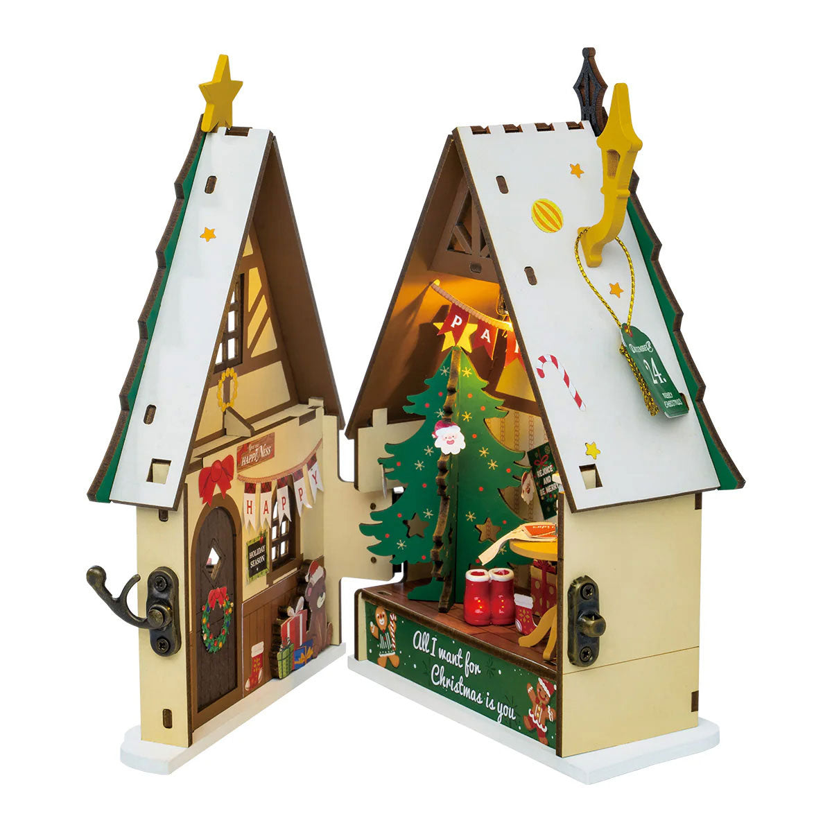 Rolife Twinkling Christmas House, Super Mini Houses -