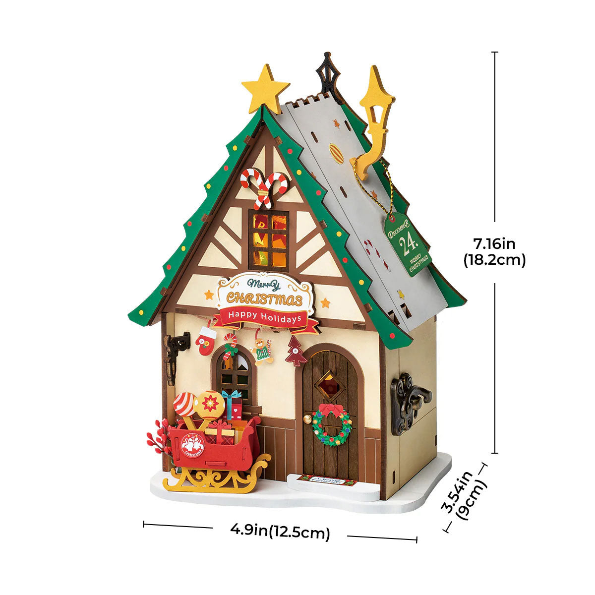 Rolife Twinkling Christmas House, Super Mini Houses -
