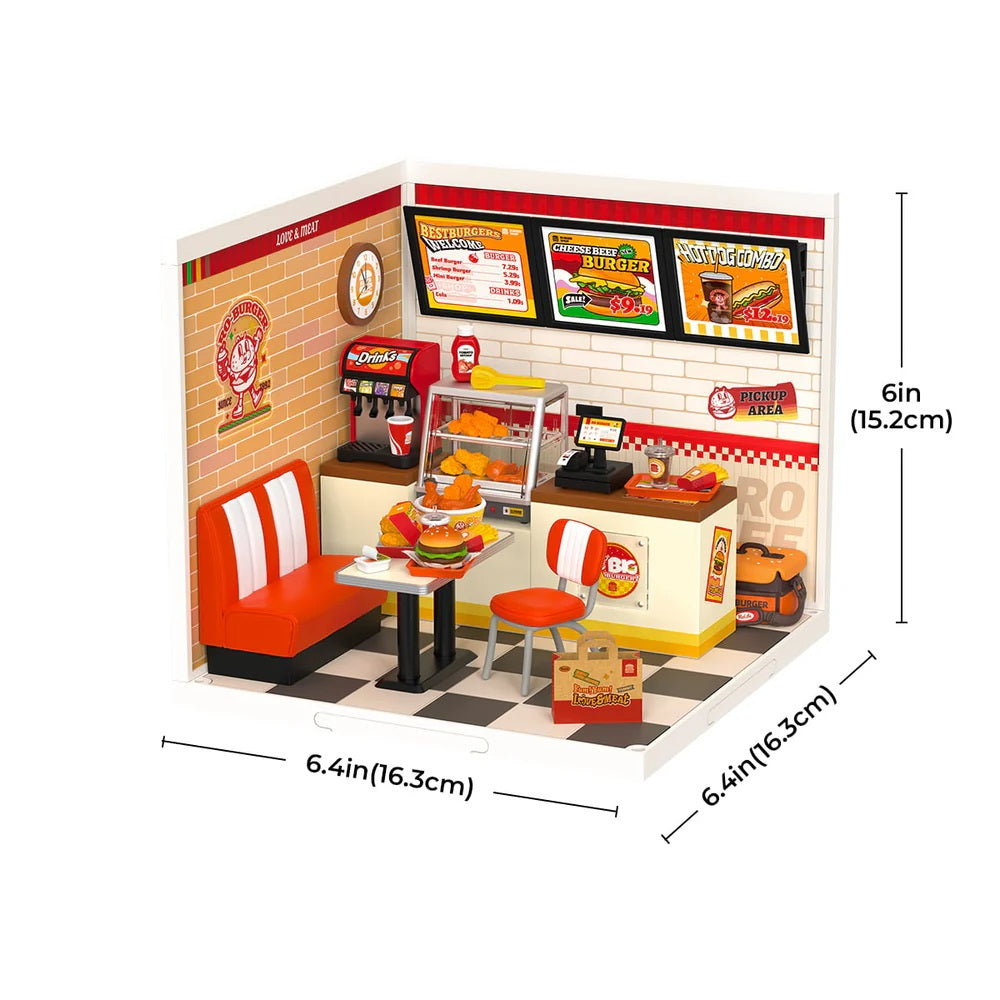 Rolife Yum Yum Burgers DIY Plastic Miniature House