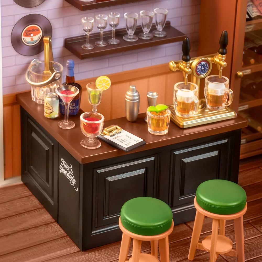 Robotime Leisurely Cheers Bar DIY Plastic Miniature House DW012