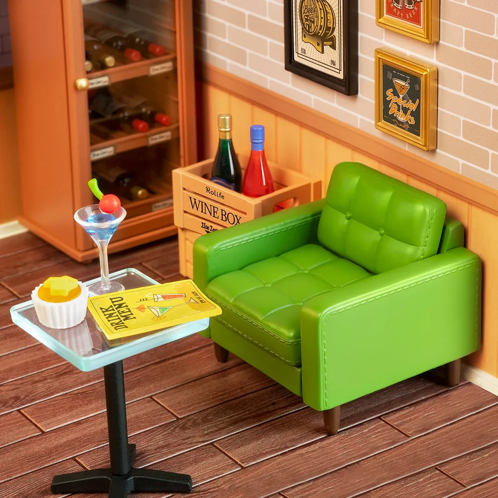 Robotime Leisurely Cheers Bar DIY Plastic Miniature House DW012