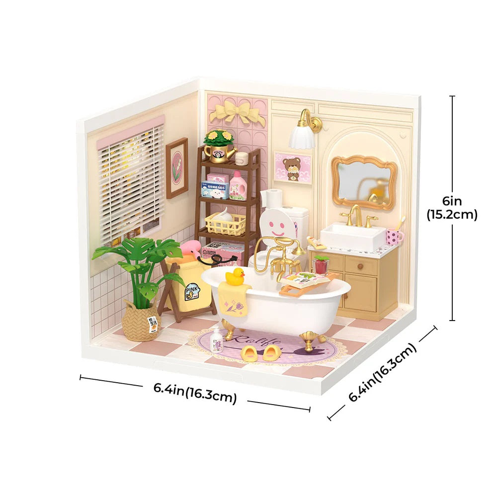 Robotime Pop Bubble Bathroom Plastic DIY Miniature House DW014B