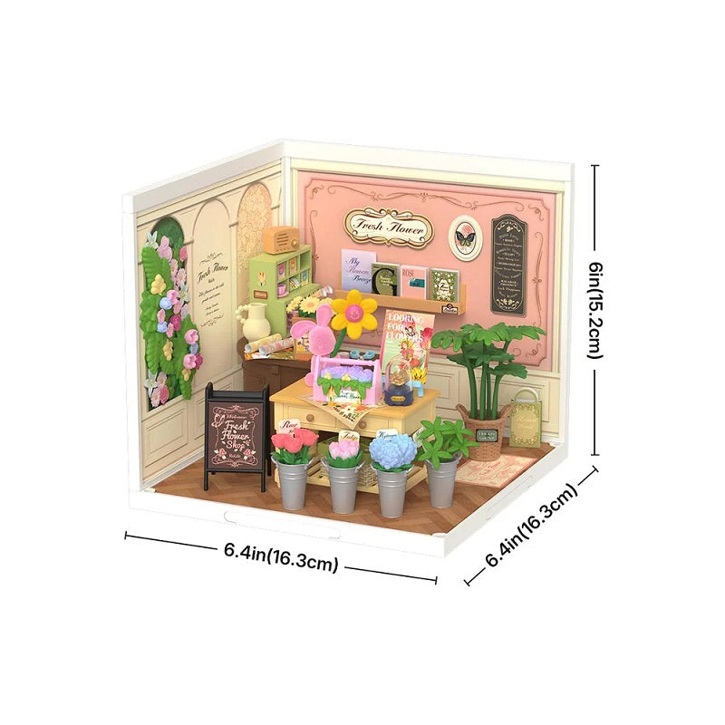 Rolife Fresh Flower Shop DIY Miniature House - Floral Boutique Scene