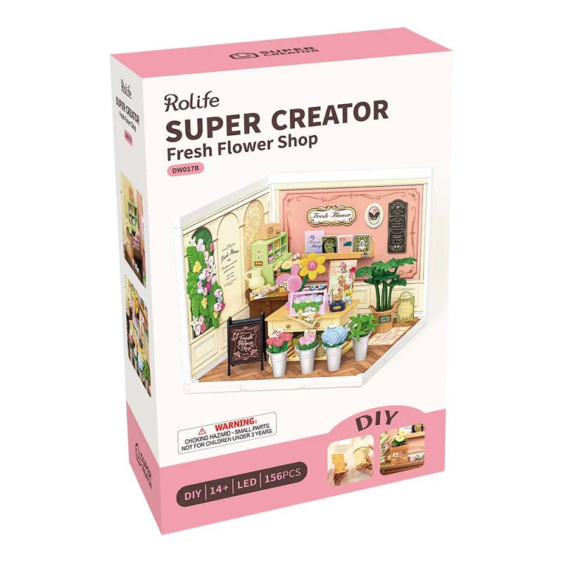 Rolife Fresh Flower Shop DIY Miniature House - Floral Boutique Scene