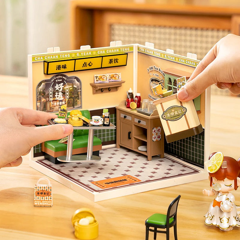 Robotime Hong Kong Bites Cafe DIY Miniature House DW021