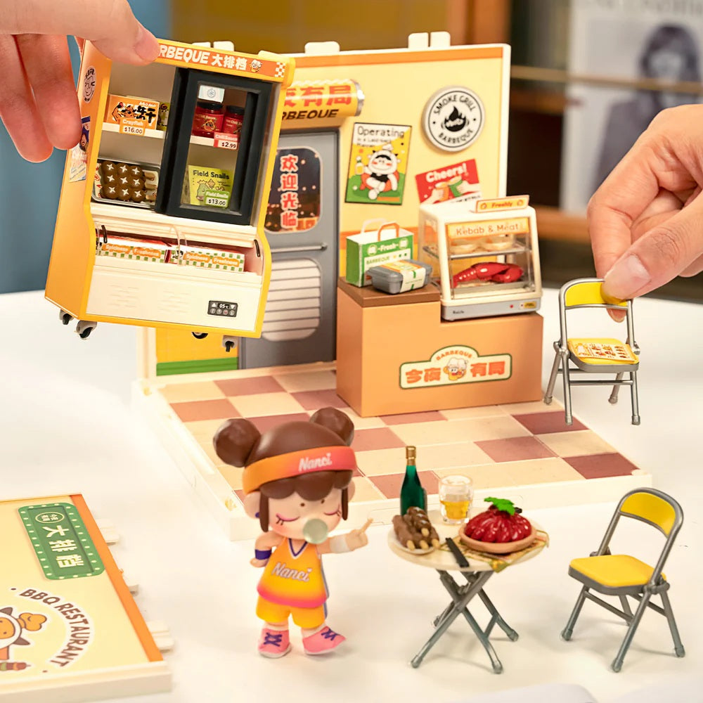 Rolife Night Out Food Stall DIY Miniature House - Lively Street Food Scene