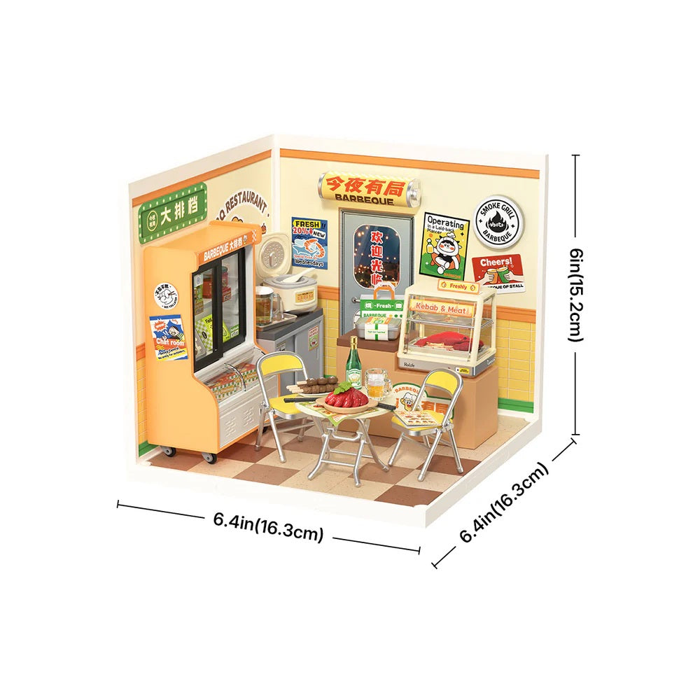 Rolife Night Out Food Stall DIY Miniature House - Lively Street Food Scene