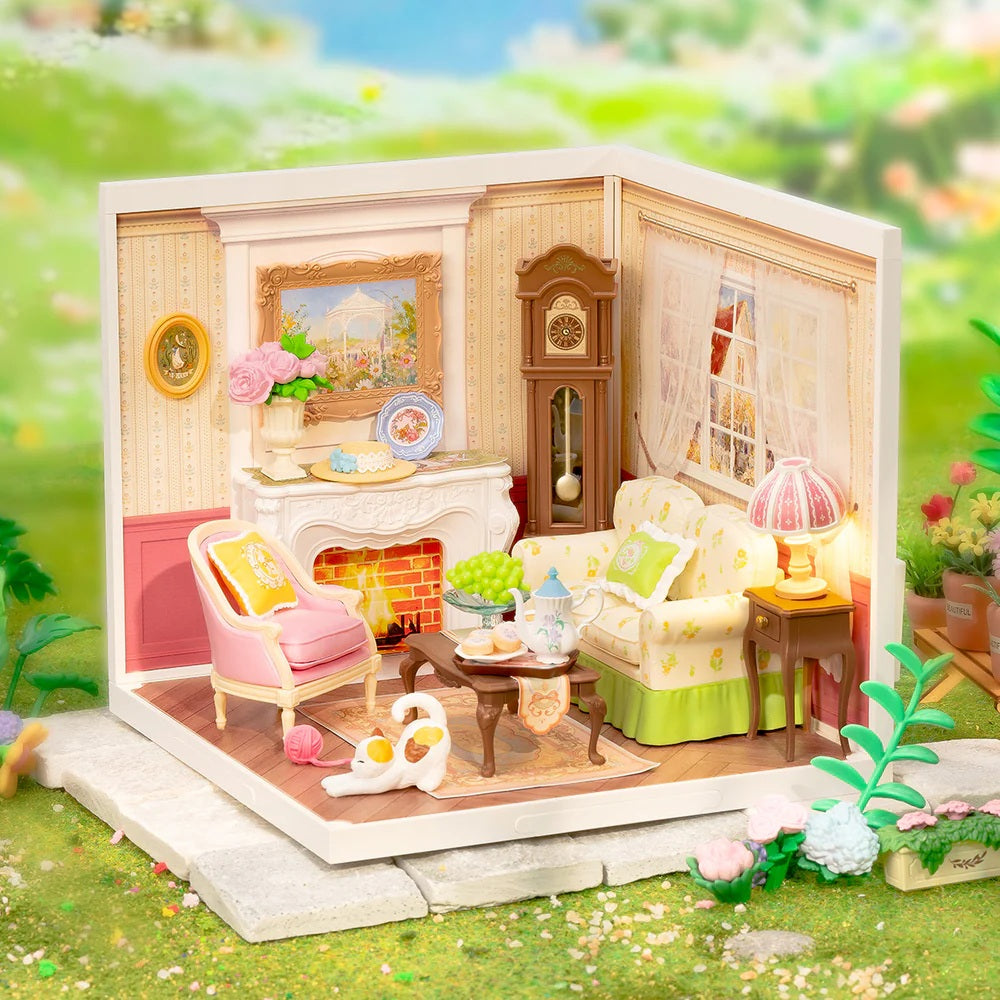 Rolife Holiday Tea Time DIY Miniature House - Festive Tea Room Mini Scene