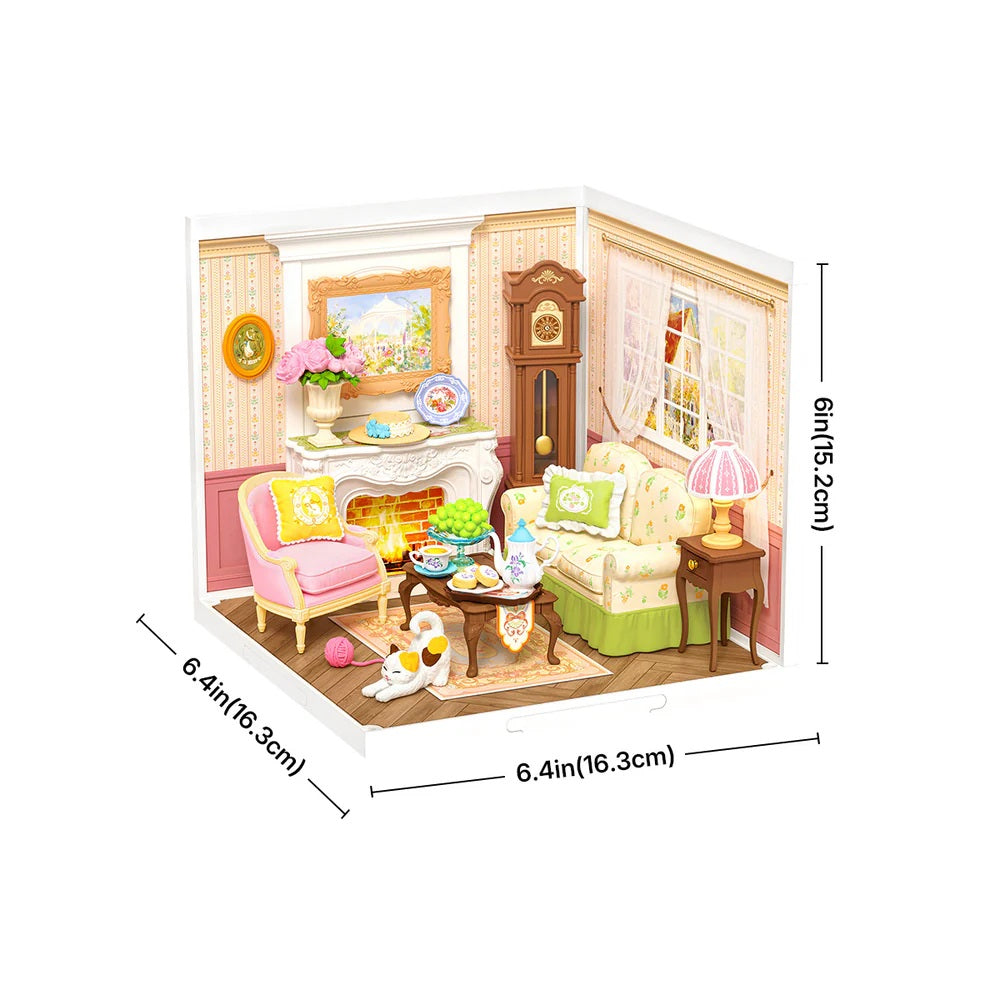 Rolife Holiday Tea Time DIY Miniature House - Festive Tea Room Mini Scene