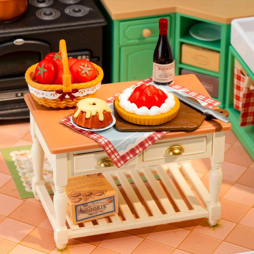 Rolife Farmhouse Kitchen DIY Miniature House - Rustic Country Kitchen Scene