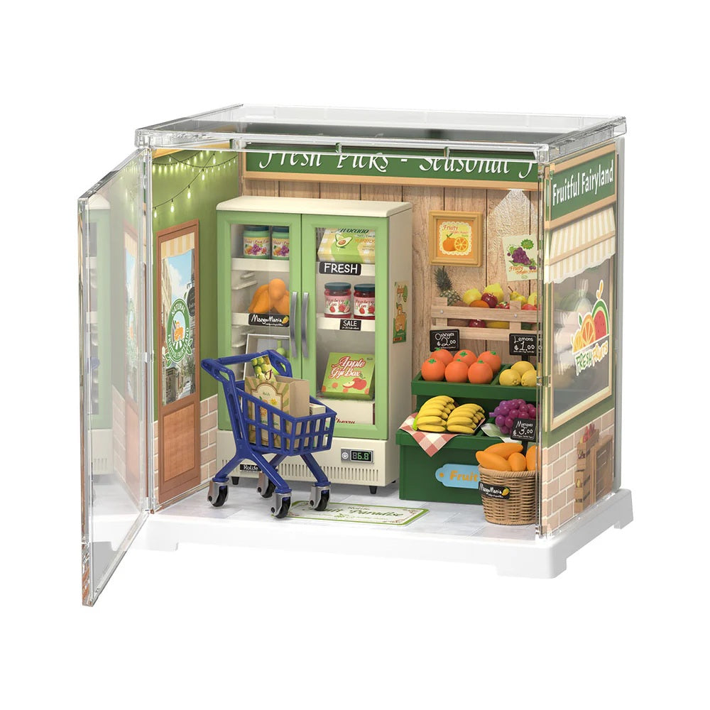 Rolife Nature Energy Fruits DIY Miniature House - Fresh Mini Juice Bar Scene