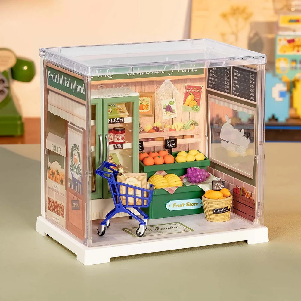 Rolife Nature Energy Fruits DIY Miniature House - Fresh Mini Juice Bar Scene
