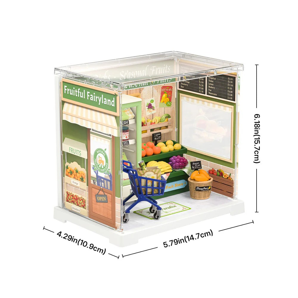 Rolife Nature Energy Fruits DIY Miniature House - Fresh Mini Juice Bar Scene