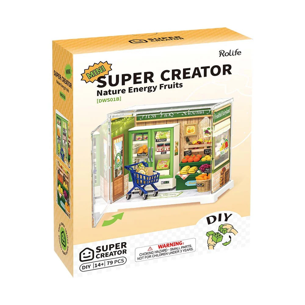 Rolife Nature Energy Fruits DIY Miniature House - Fresh Mini Juice Bar Scene